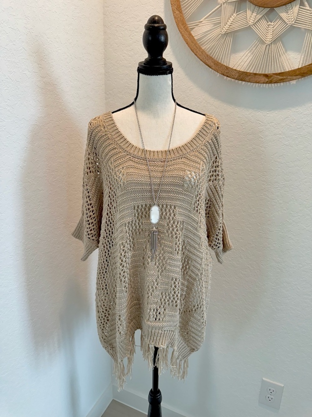 Maurice’s Crochet Fringe Knit Tunic